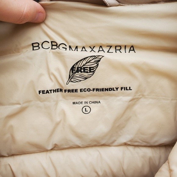 NWT BCBGMAXAZRIA Buttermilk Women's Large Puffer Coat - Picture 12 of 15